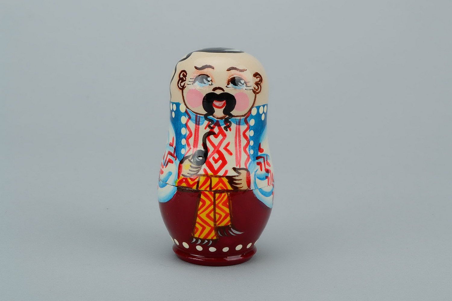 Nesting doll Cossack with tobacco pipe photo 3