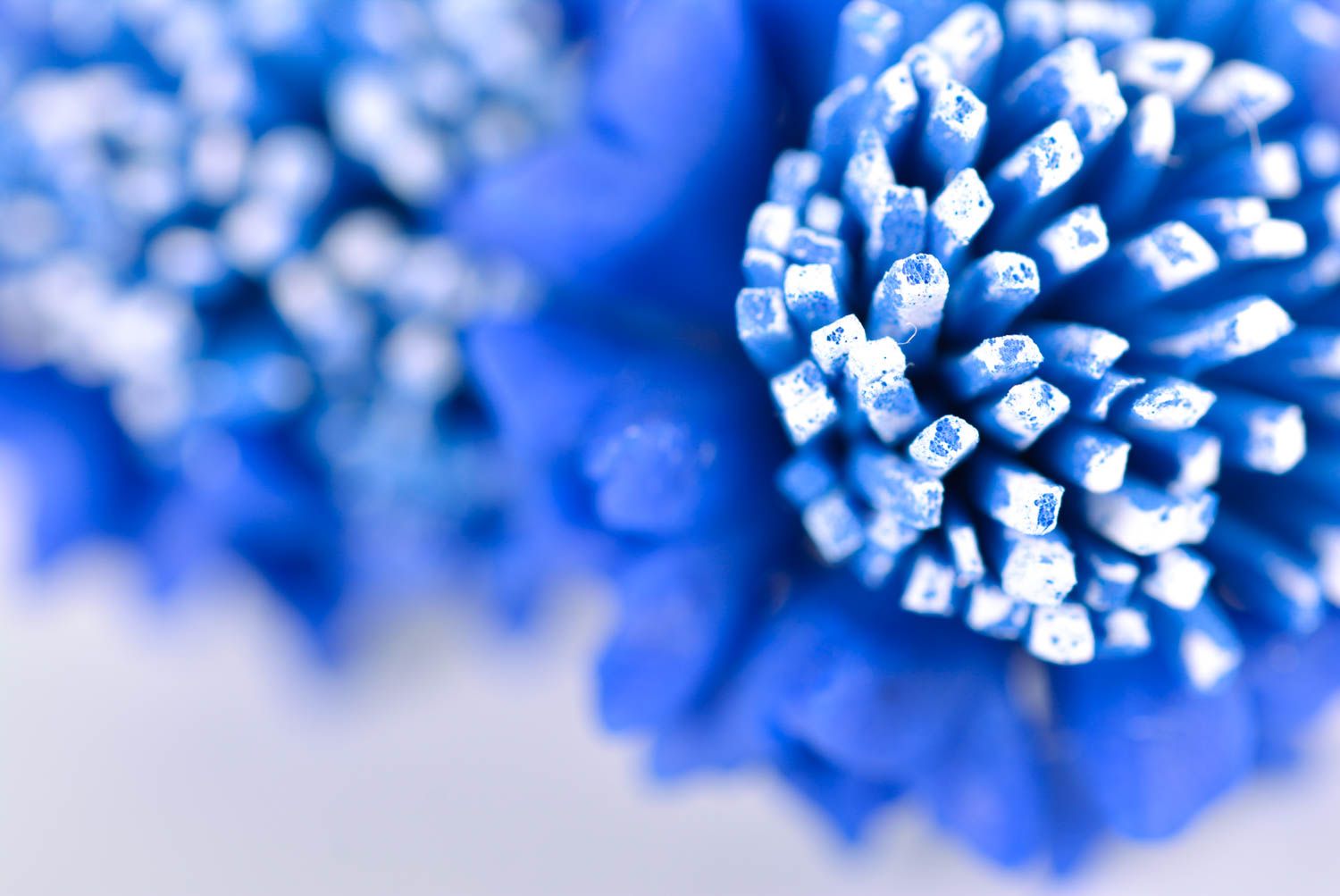 Boucles d'oreilles fleurs bleues Bijoux fait main pâte polymère Idée cadeau femm photo 5
