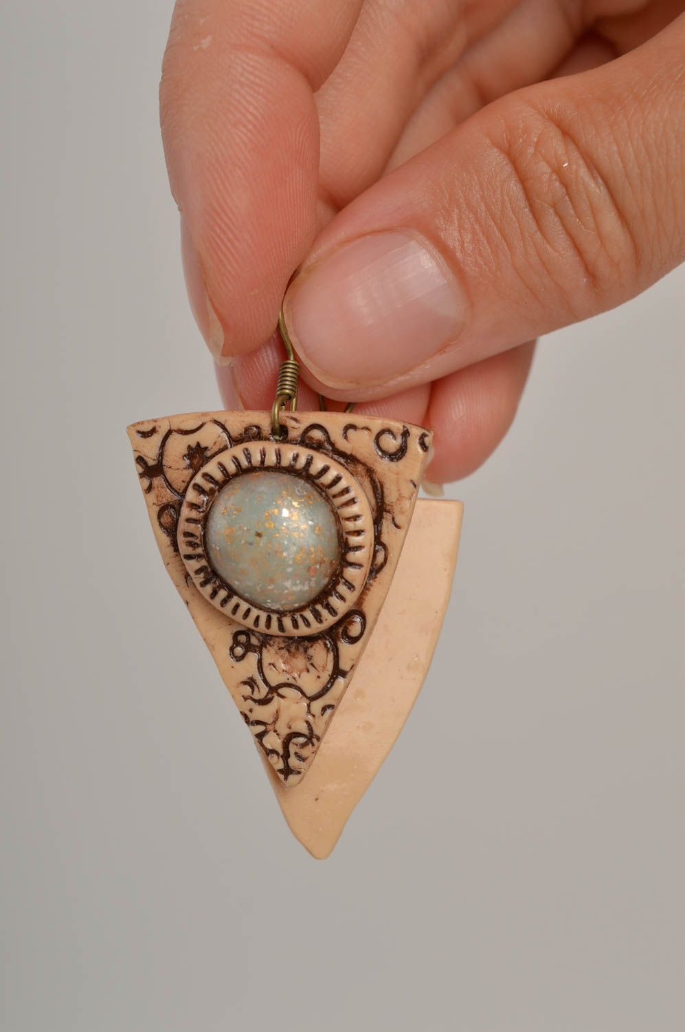 Handmade Ohrringe Juwelier Modeschmuck Polymer Clay Schmuck Geschenk für Frauen foto 2