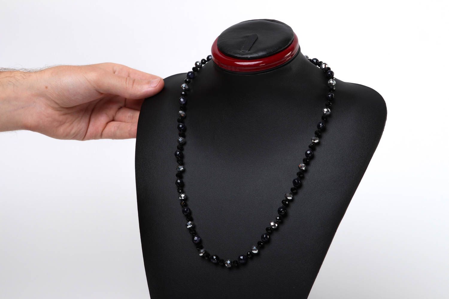 Handmade bead necklace designer accessory gift idea unusual gift fashion jewelry photo 5