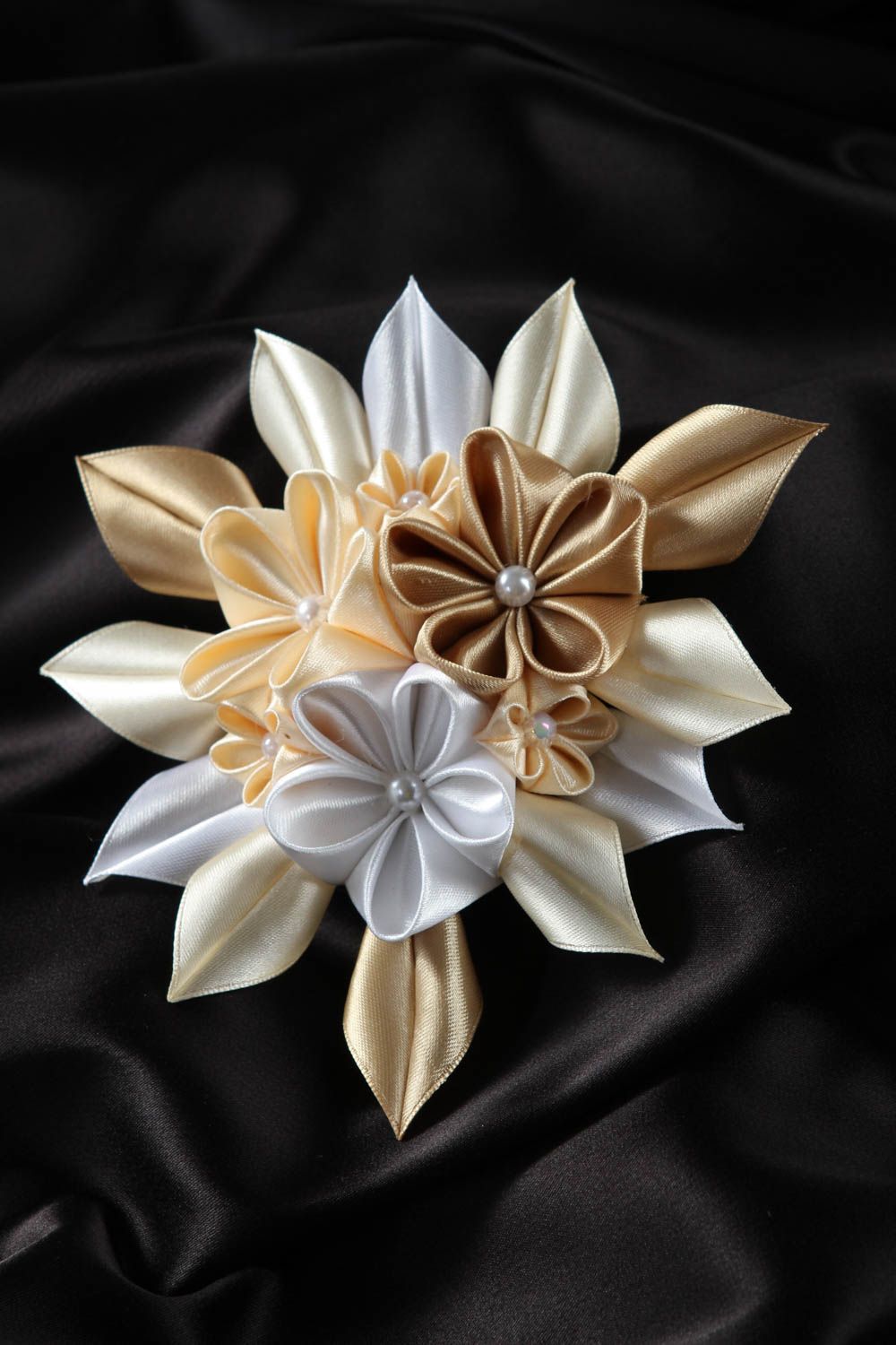 Handmade hair clip flower hair clip for girls unusual gift designer accessory photo 2