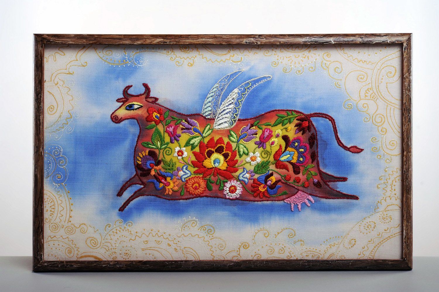 Embroidered Flying Cow photo 4