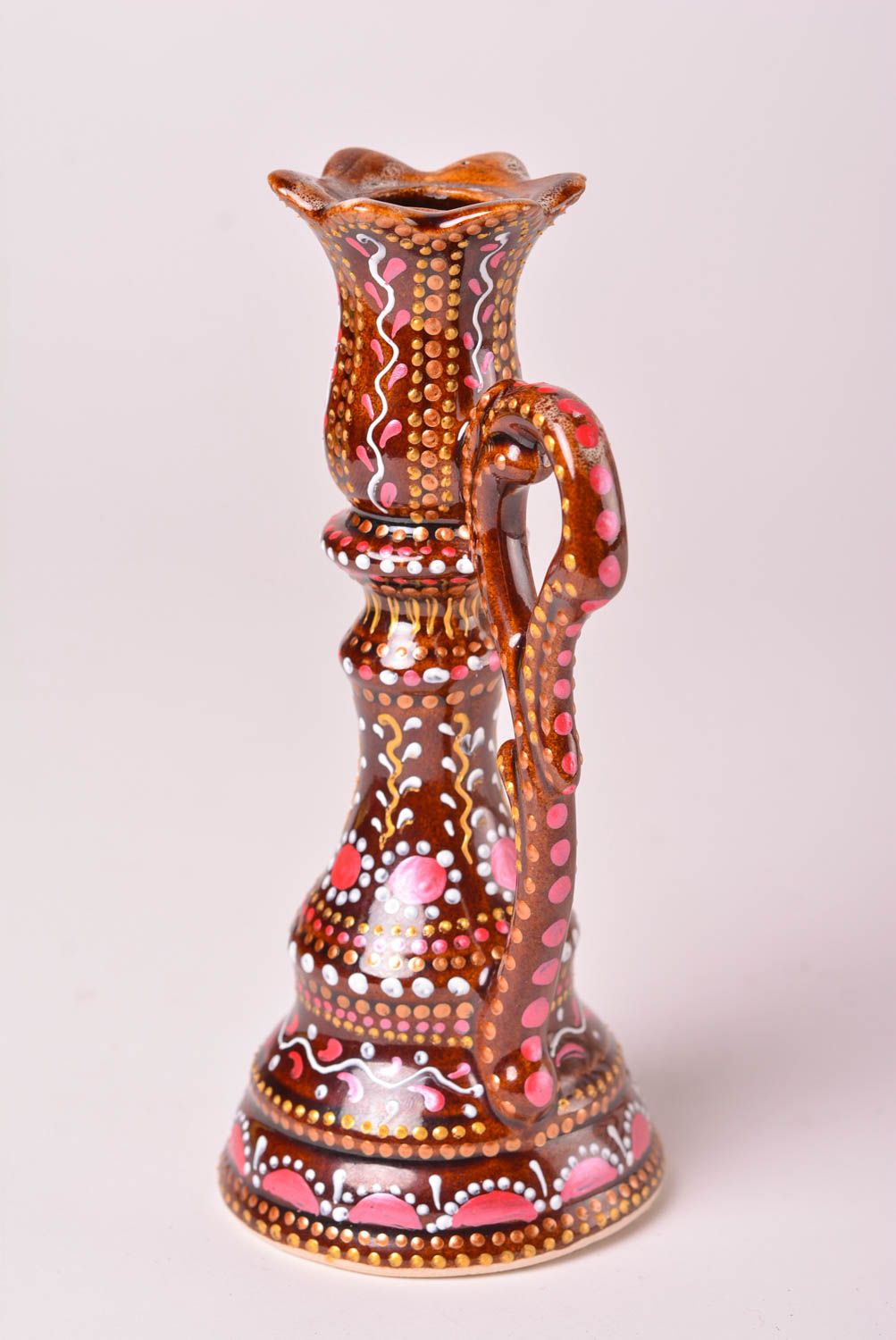 Handgefertigt Deko Kerzenhalter Teelichthalter aus Ton Kerzenhalter Keramik  foto 3
