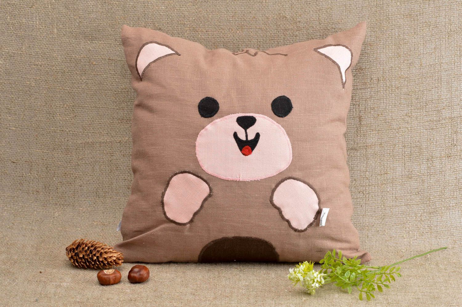 Unusual designer present stylish lovely pillow cute textile accessories photo 1