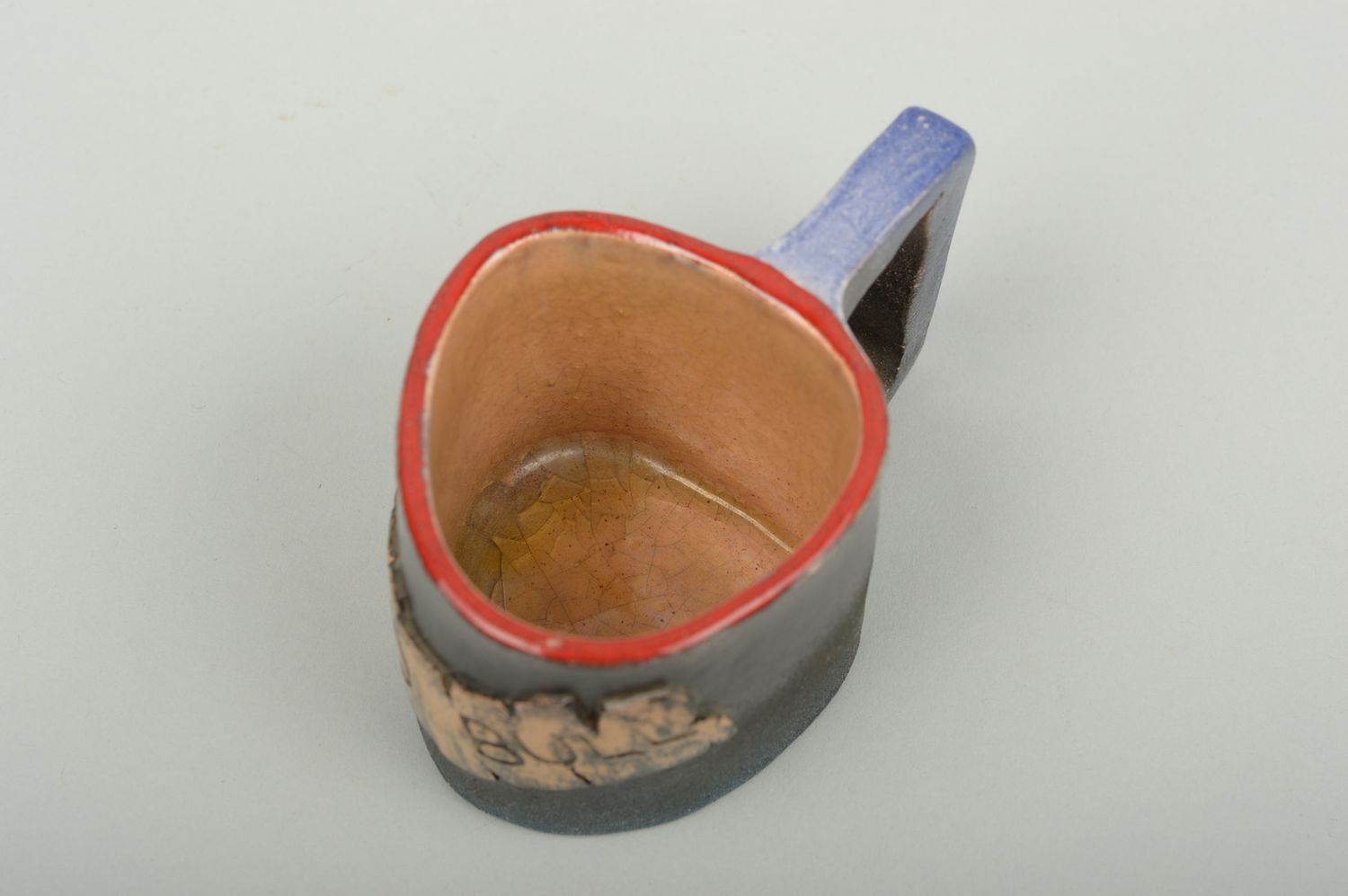 Taza artesanal de arcilla natural para té menaje de cocina regalo original  foto 4