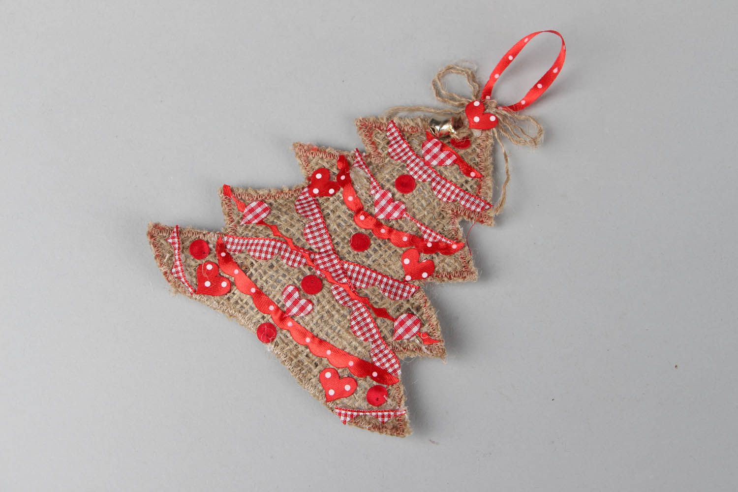 Brinquedo de tecido para árvore de Natal em eco estilo feito à mão  foto 1