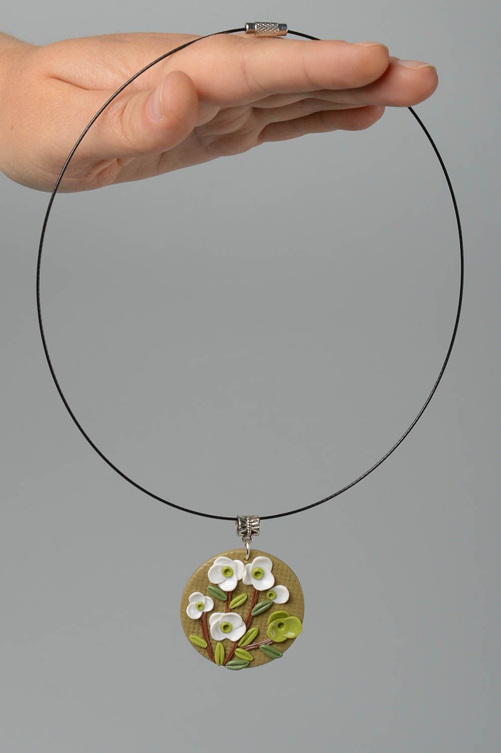 Designer jewelry plastic pendant polymer clay necklace plastic jewelry for women photo 5