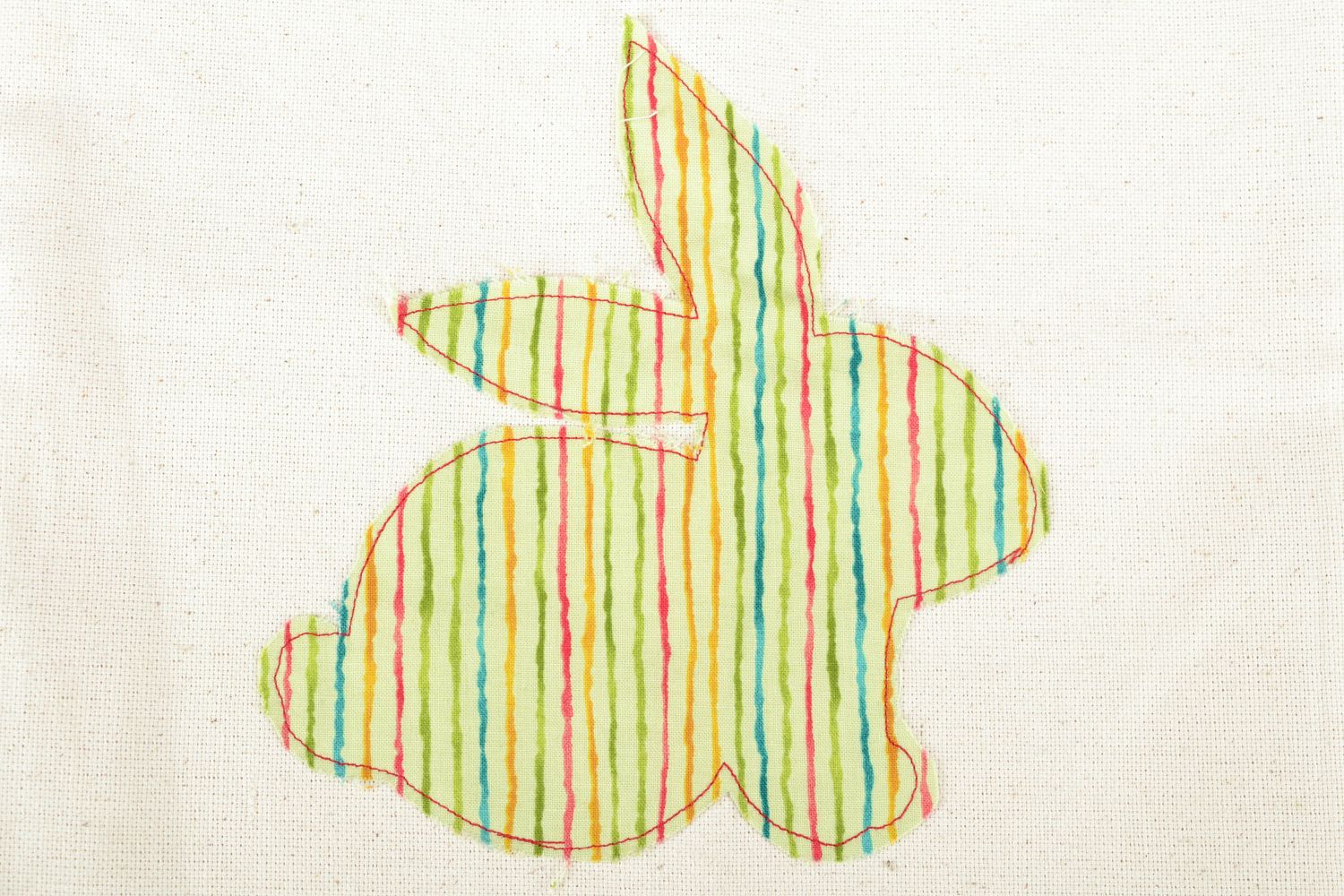 Handmade women's fabric bag Hare photo 5