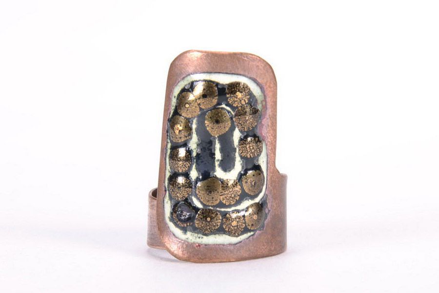 Long copper ring  photo 3