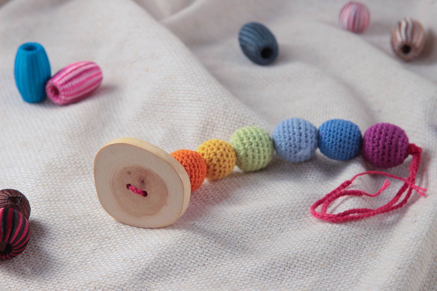 Juguete artesanal tejido a ganchillo peluche para niños regalo original Oruga foto 1