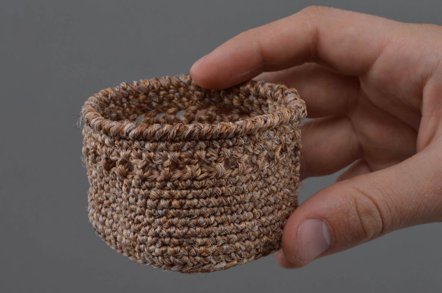 Beautiful handmade designer crochet basket for toys or home decor photo 4