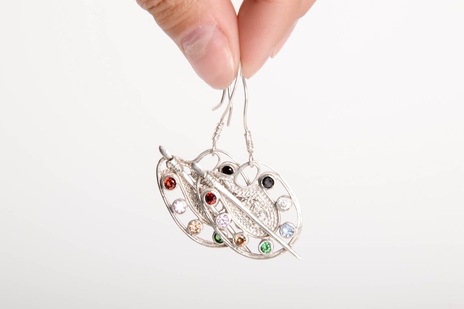 Silver earrings dangling earrings designer accessories best gifts for women photo 5