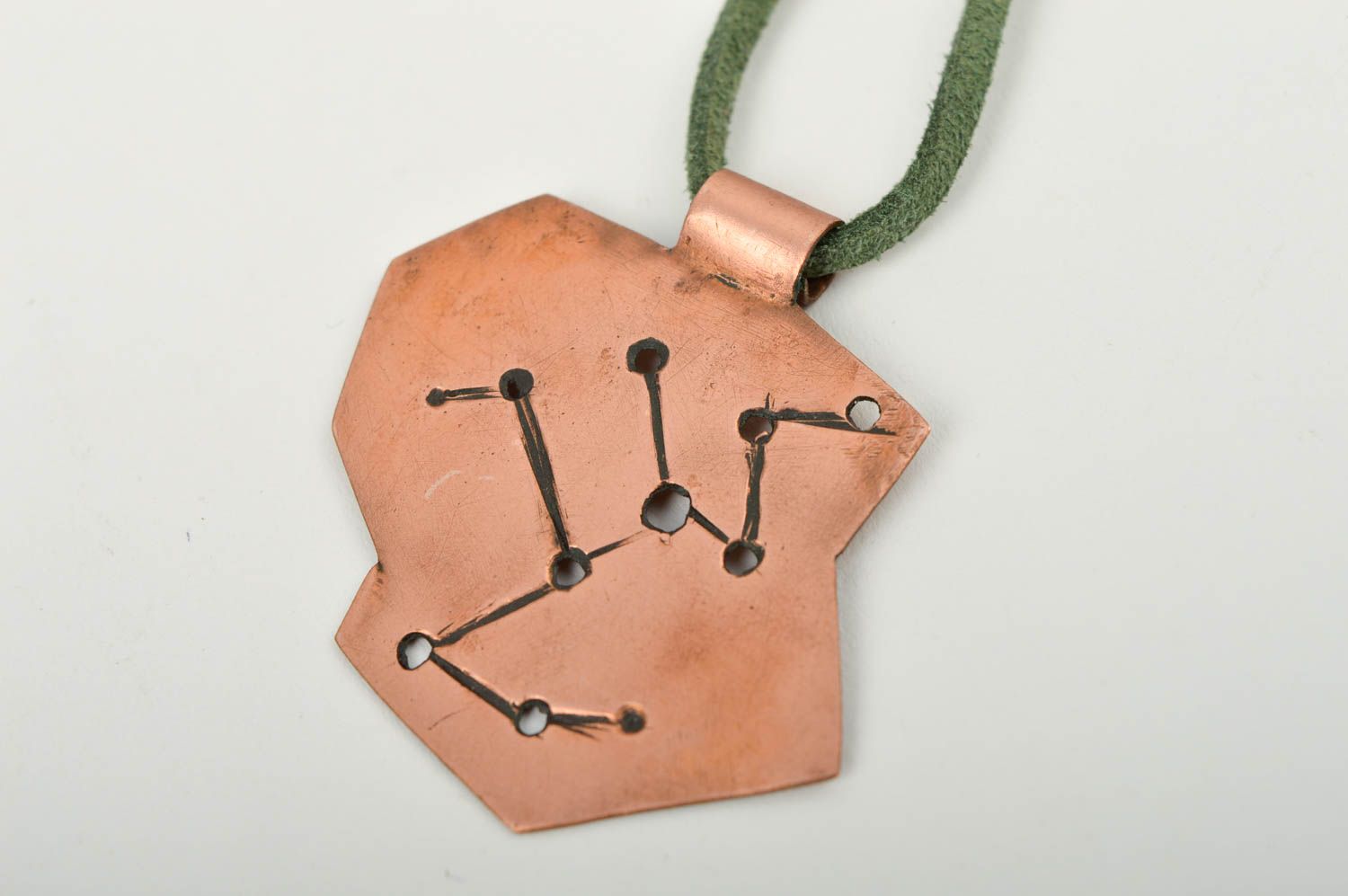 Beautiful handmade metal pendant copper pendant design neck accessories photo 4