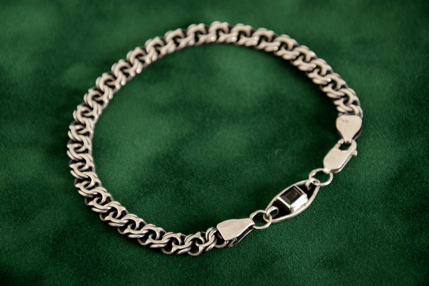 Украшение ручной работы серебряное украшение браслет из серебра широкий фото 1