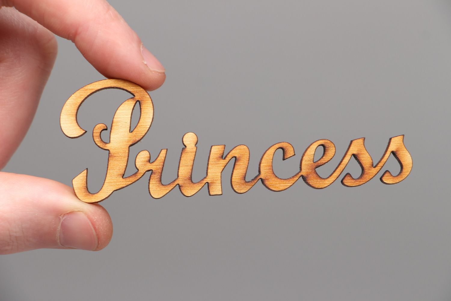 Semilavorato fatto a mano a forma di scritta princess materiale da dipingere foto 3