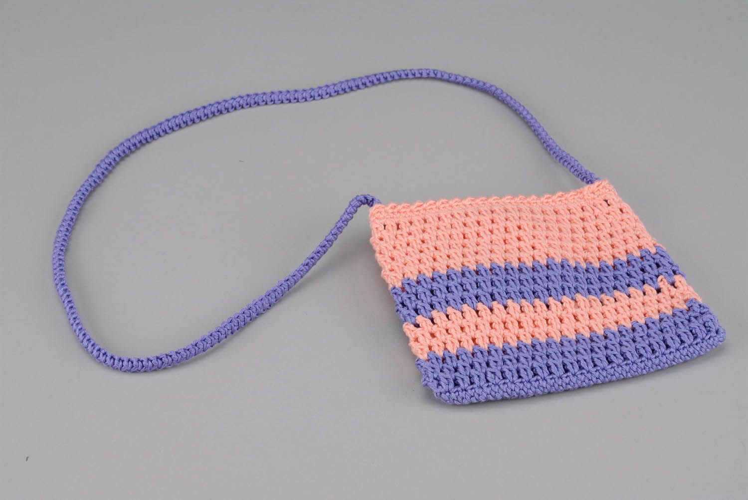 Crocheted baby purse with flower photo 3