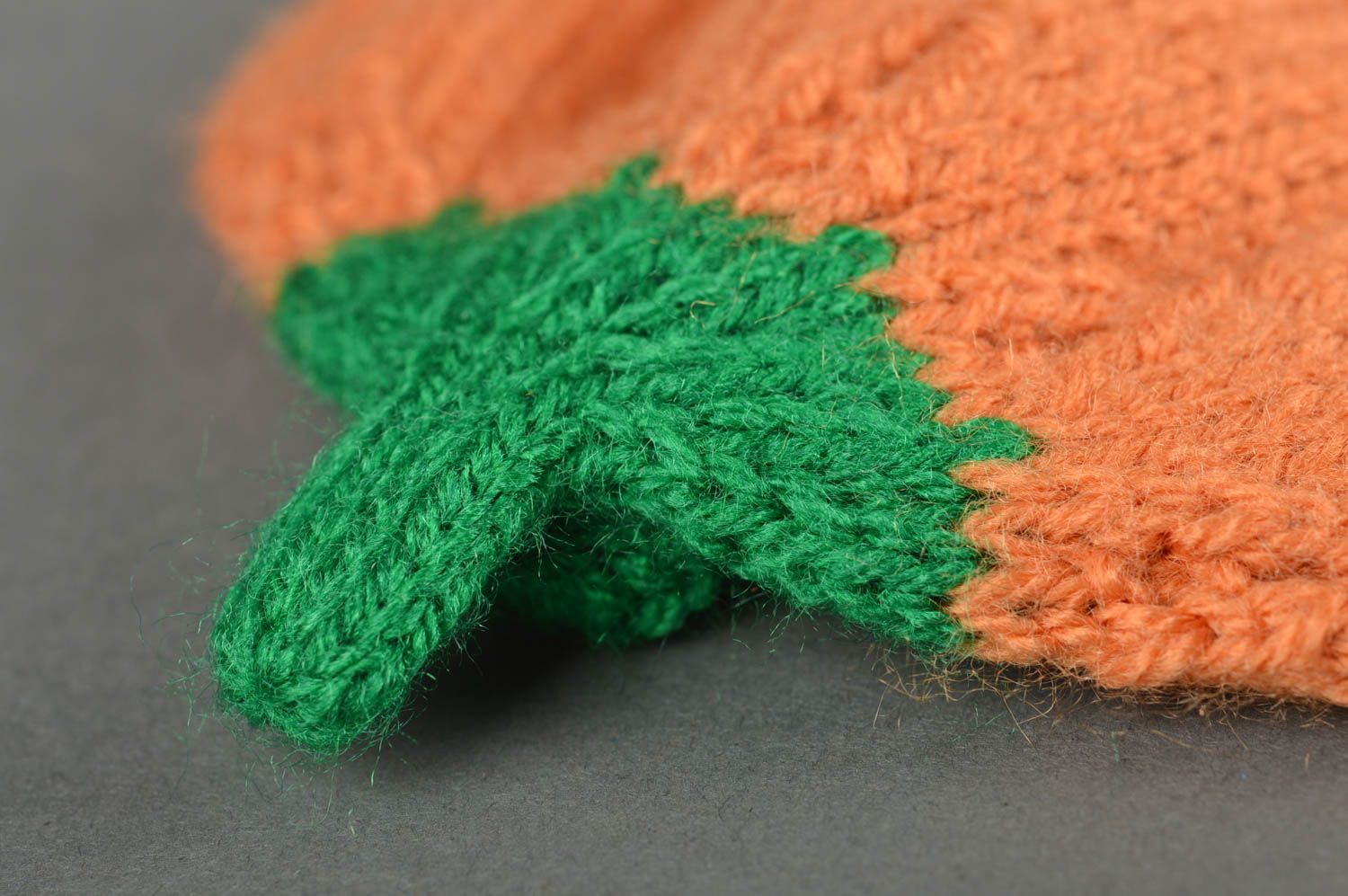 Gorro hecho a mano de color naranja ropa infantil regalo original para niñas foto 5