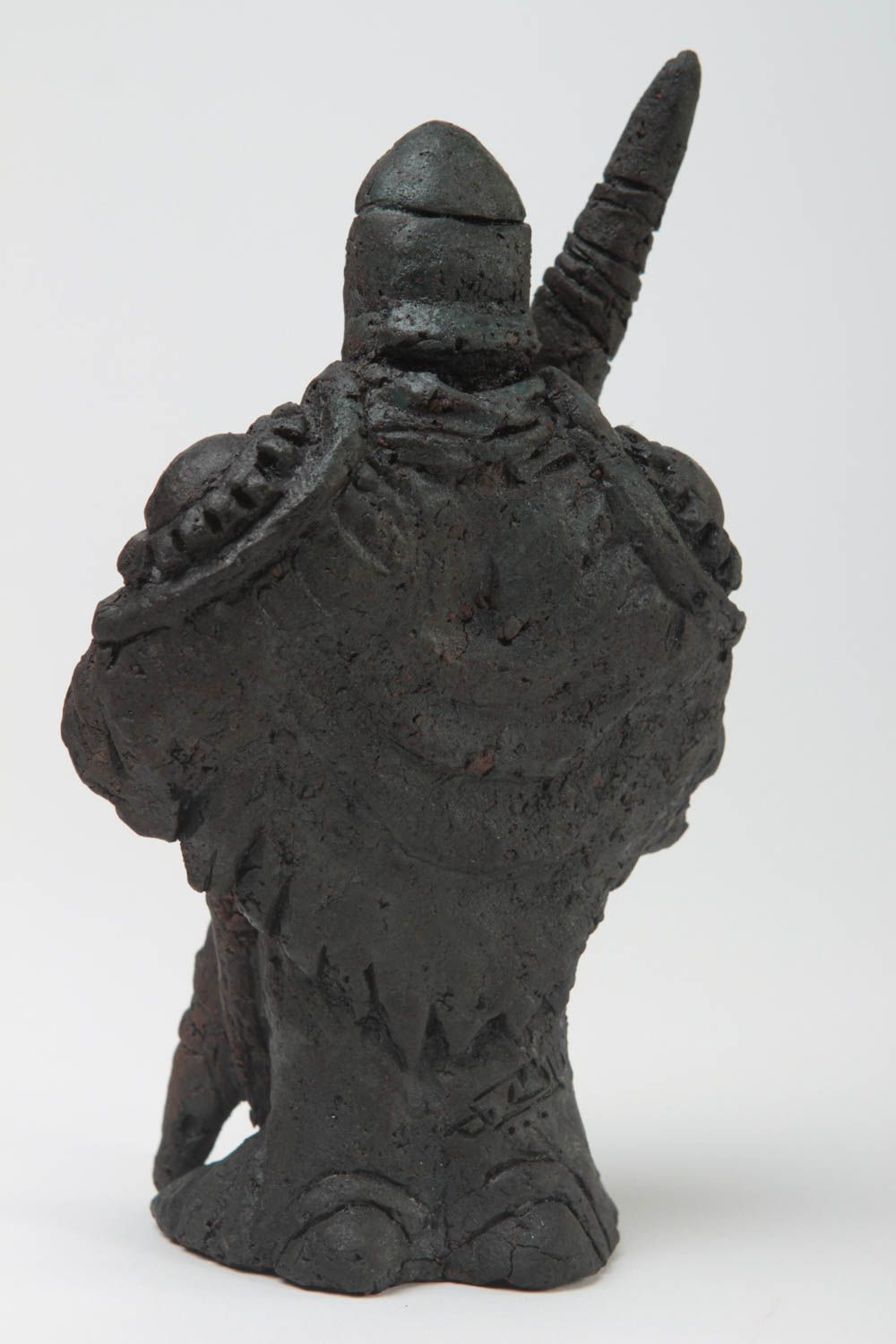 Статуэтка ручной работы глиняная статуэтка декоративная глиняная фигурка Страж фото 4