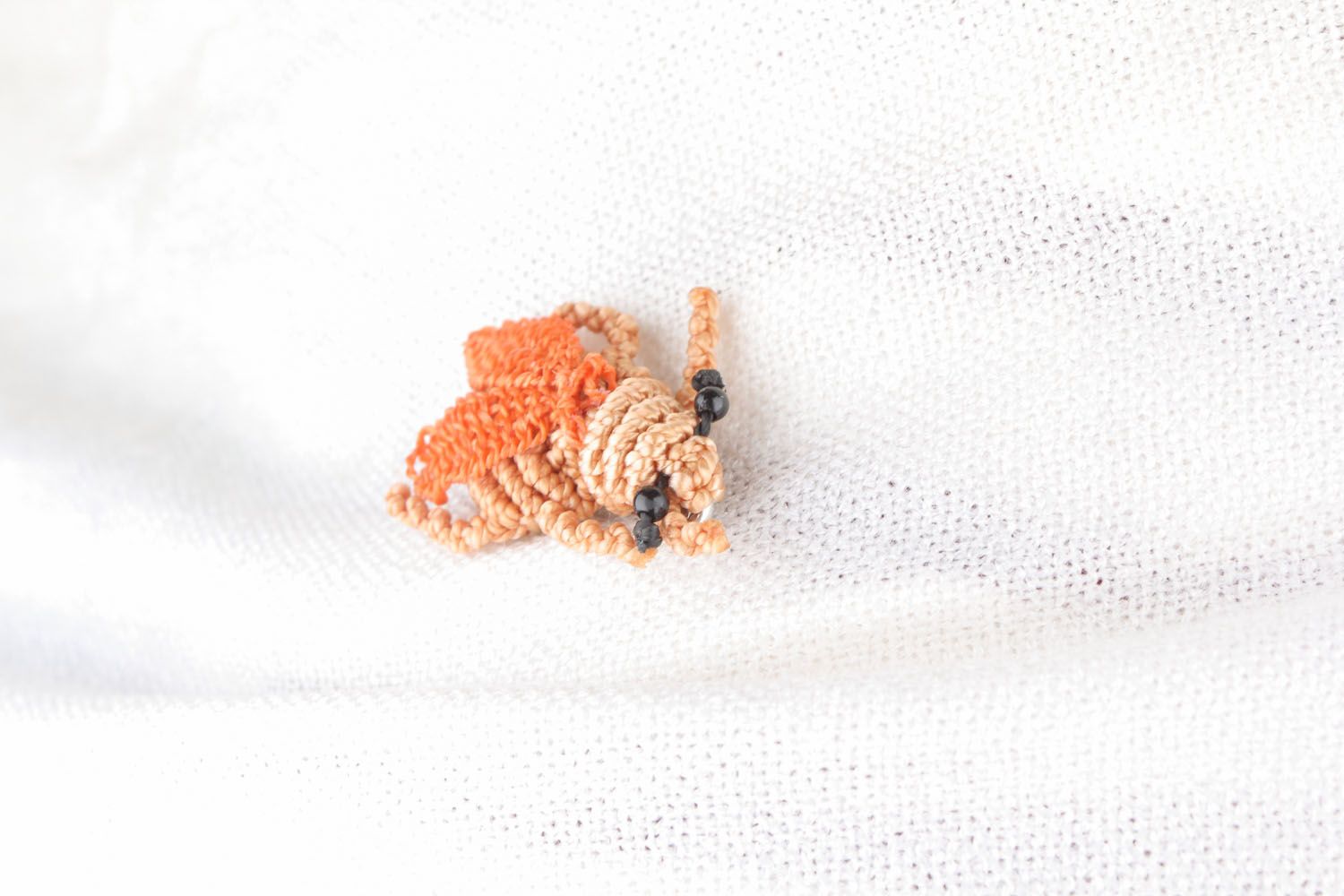 Handmade textile brooch  photo 1