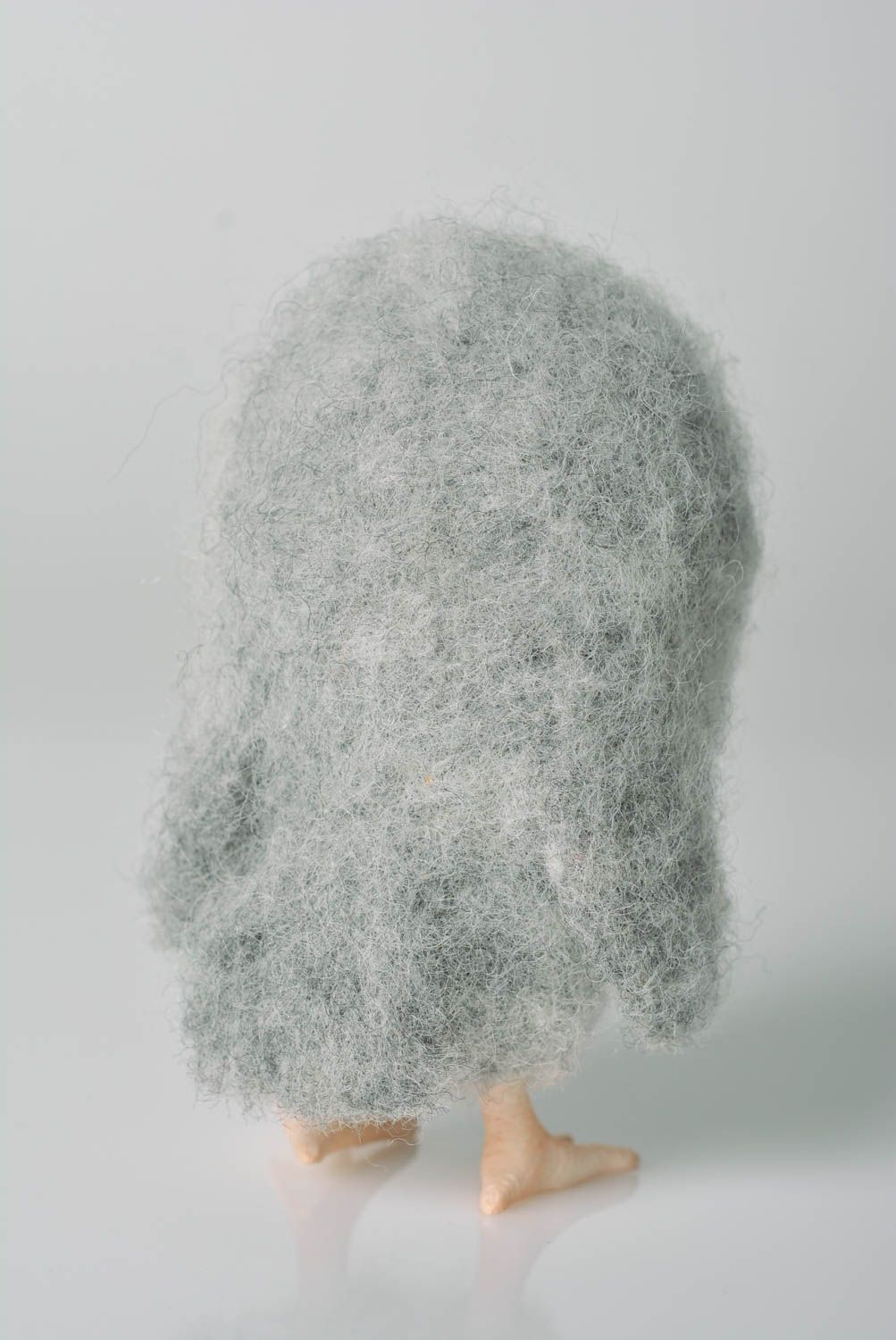 Juguete hecho a mano de lana figura decorativa lechuza regalo original  foto 5
