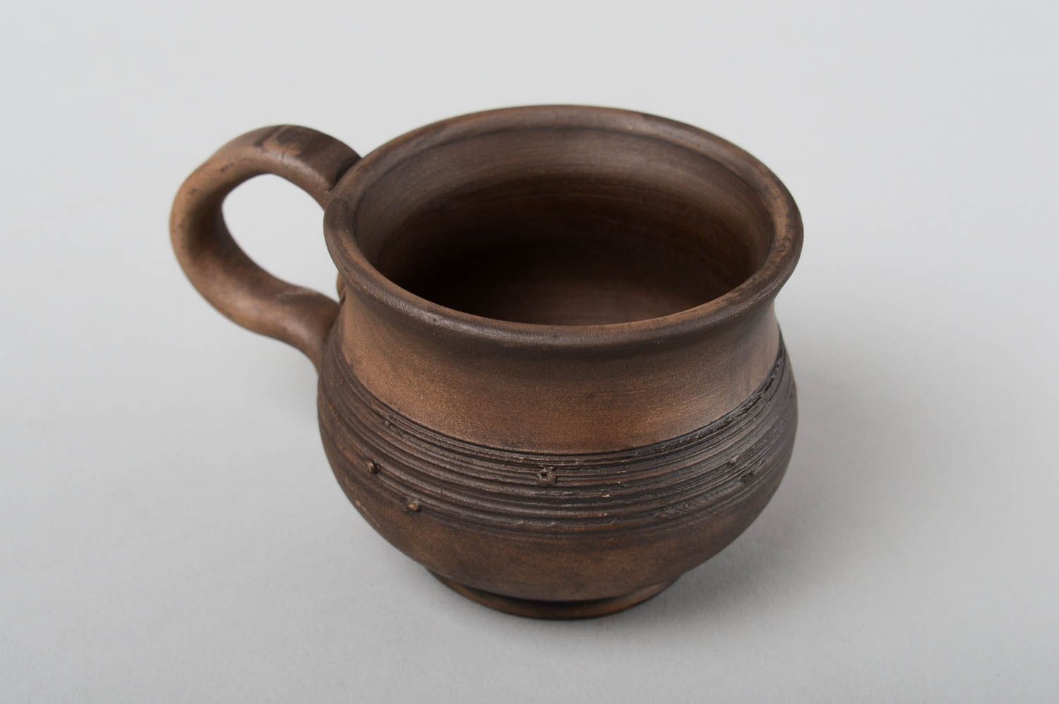 Taza original artesanal de arcilla vasija de barro utensilio de cocina foto 3