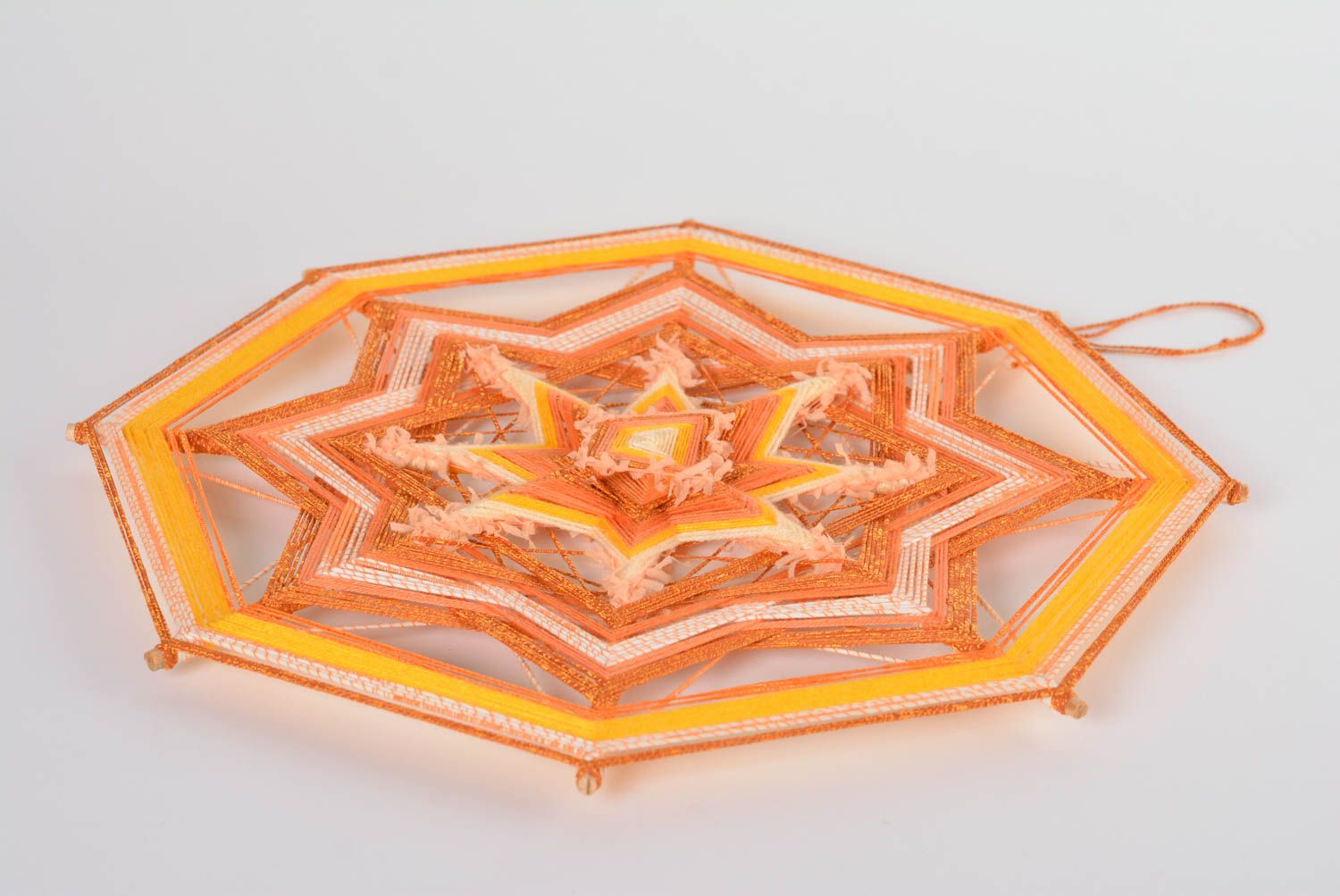 Mandala fait main Suspension décorative de créateur Décoration maison cadeau photo 3