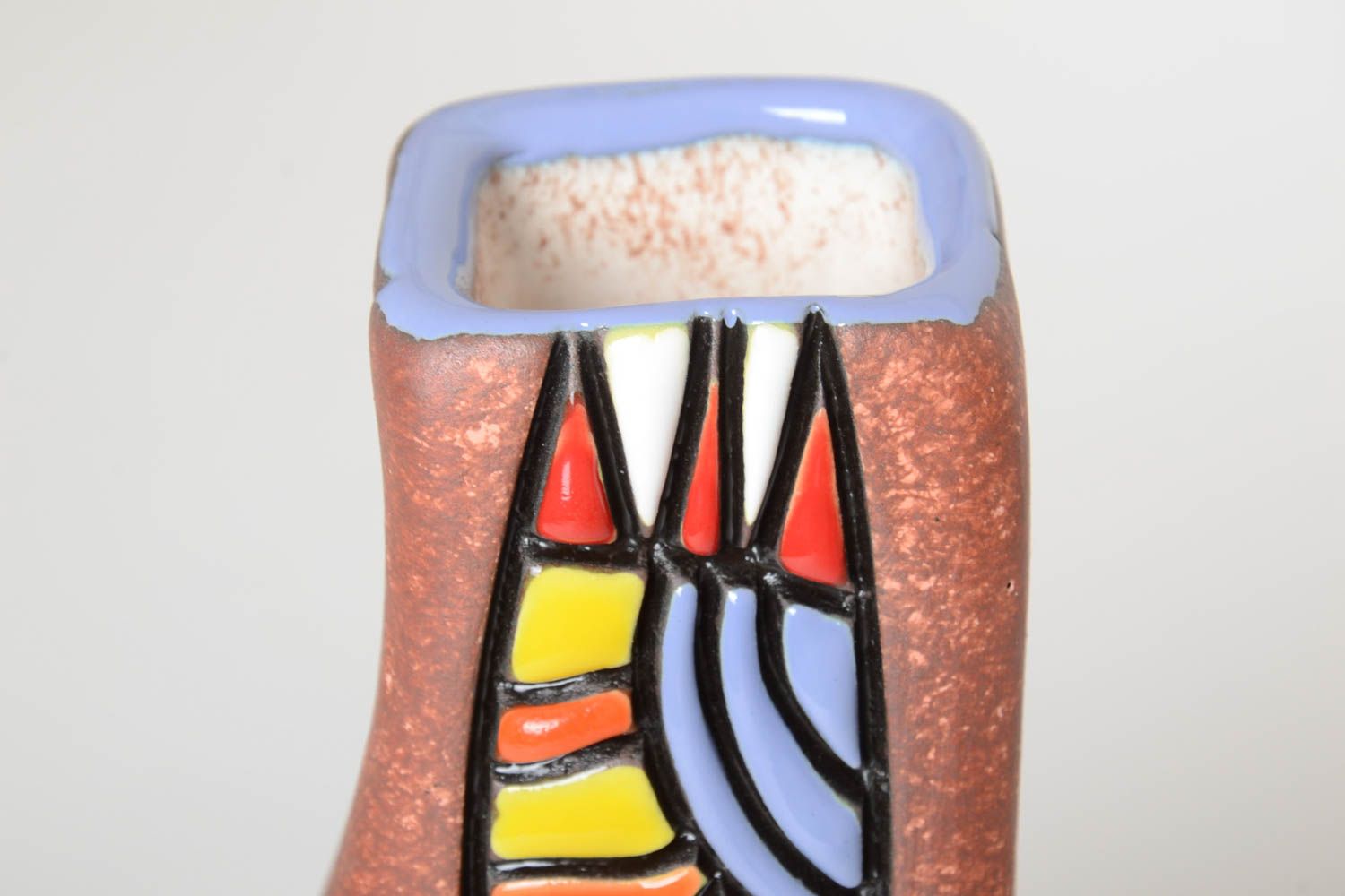 Сувенир ручной работы керамическая ваза для цветов ваза для цветов большая фото 3
