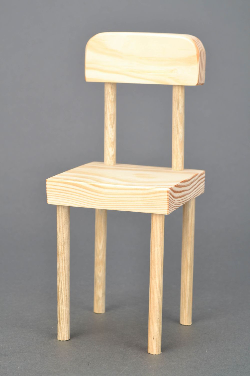 Decorative doll chair made of wood photo 3
