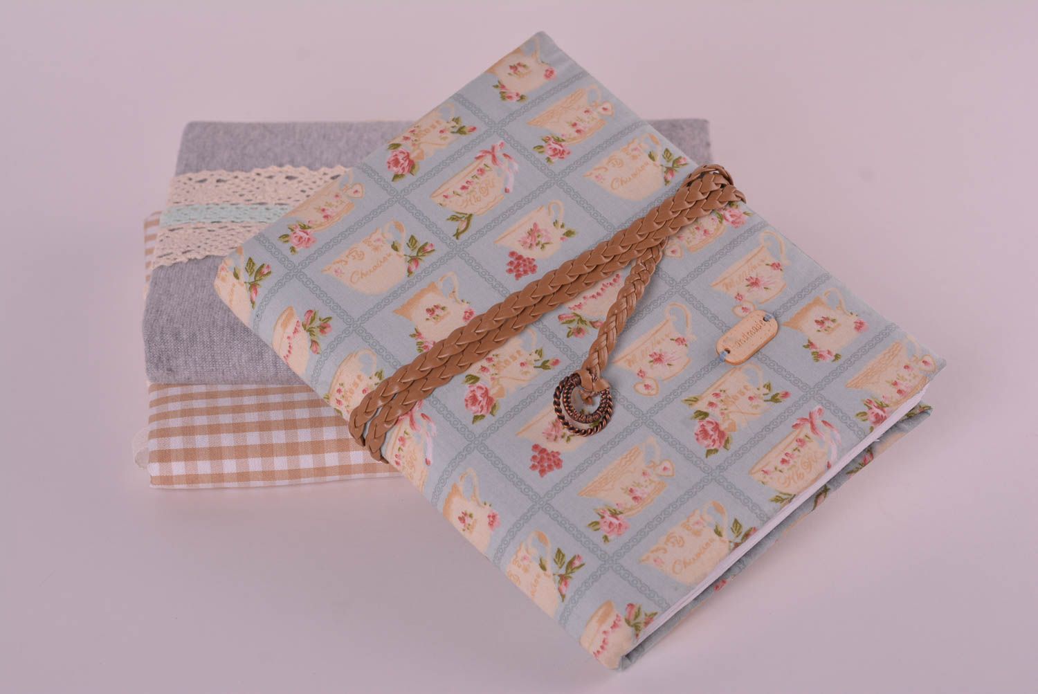 Handmade notebook handmade sketchbook notepad with braided cord gift for girls  photo 1