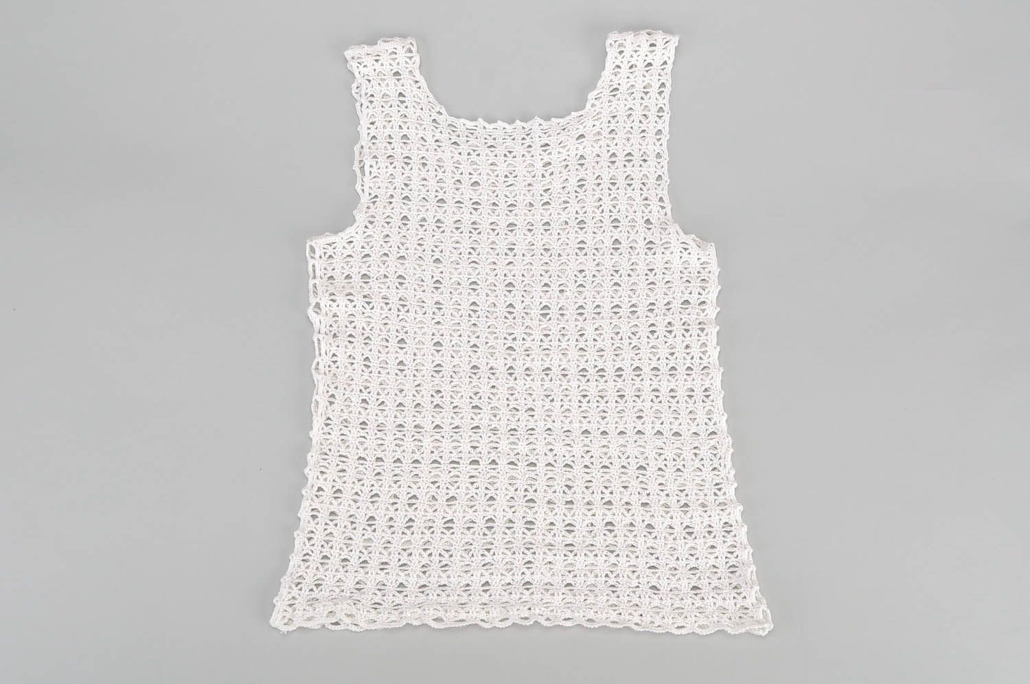 White Crochet T-Shirt  photo 3