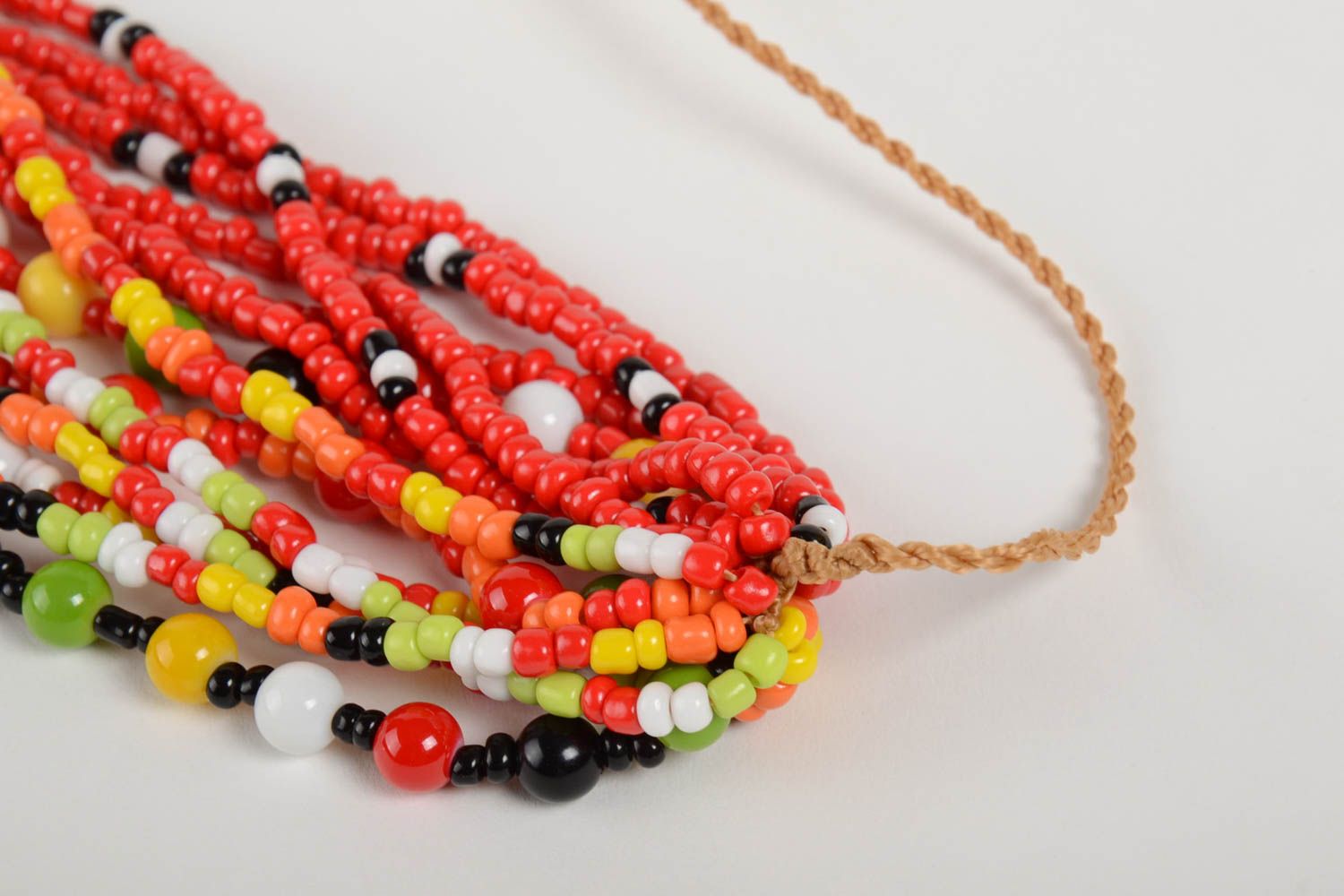 Collier fantaisie multicolore Bijoux fait main perles de rocaille Cadeau femme  photo 5