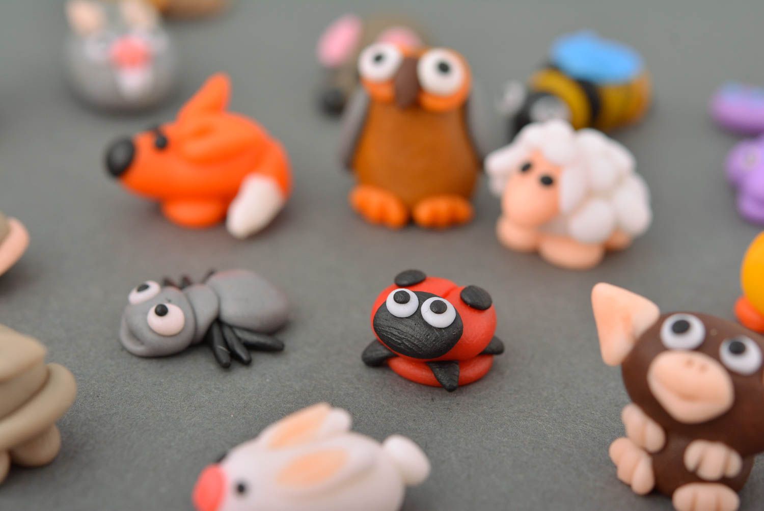 Handmade Figuren Set schöne Spielzeuge Deko Tiere Geschenk Idee 30 Stück Zoo foto 3