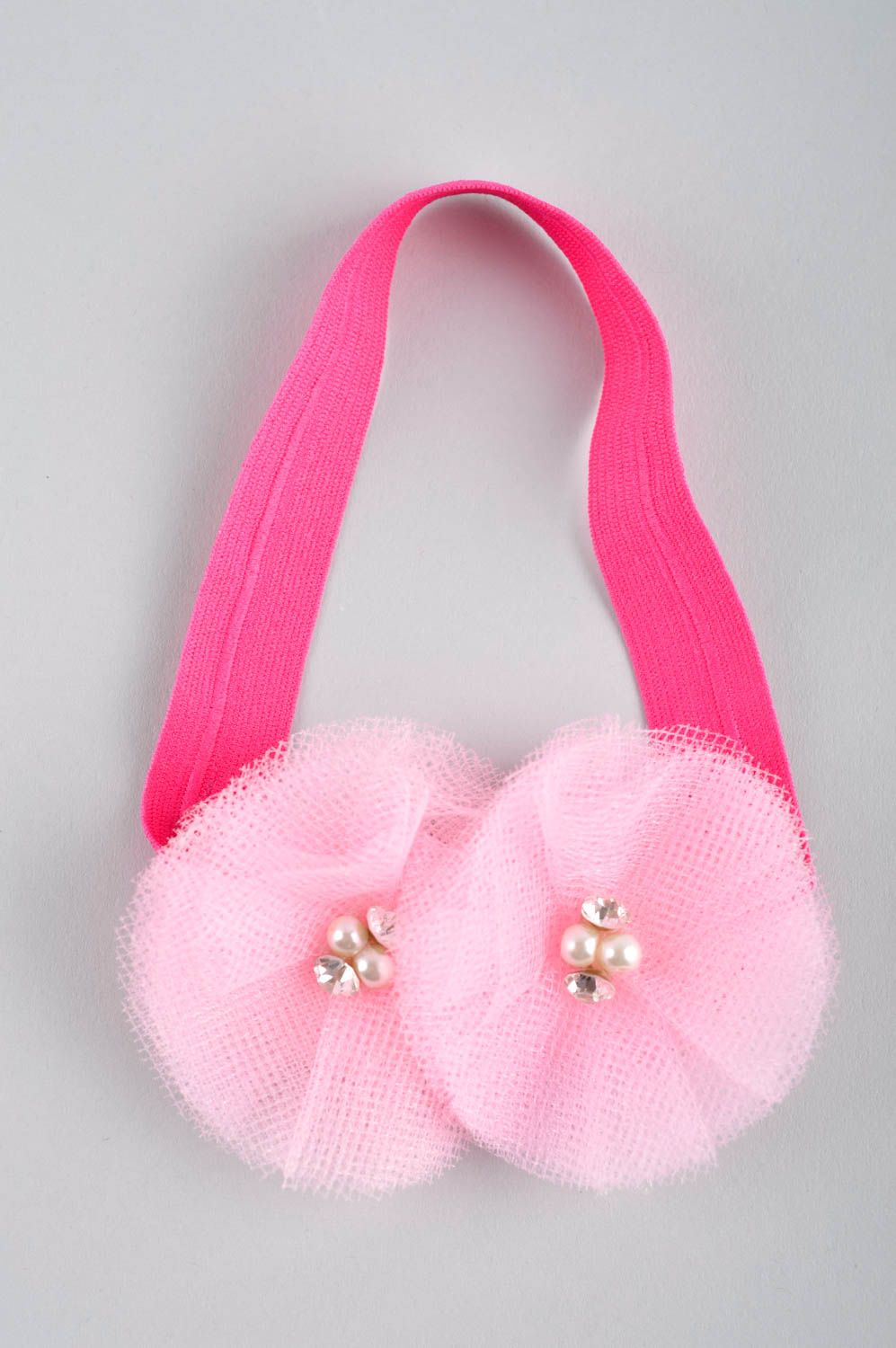 Handmade headband baby foot accessories pink foot accessory present for girls  photo 4