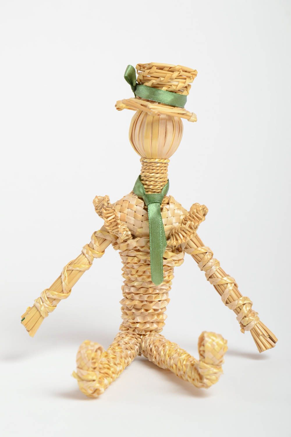Figurine décorative fait main Petit jouet Déco maison en paille tressée photo 5