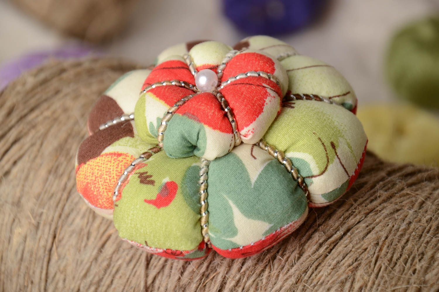Weiches handgemachtes Kissen aus Kattun für Kinder foto 1