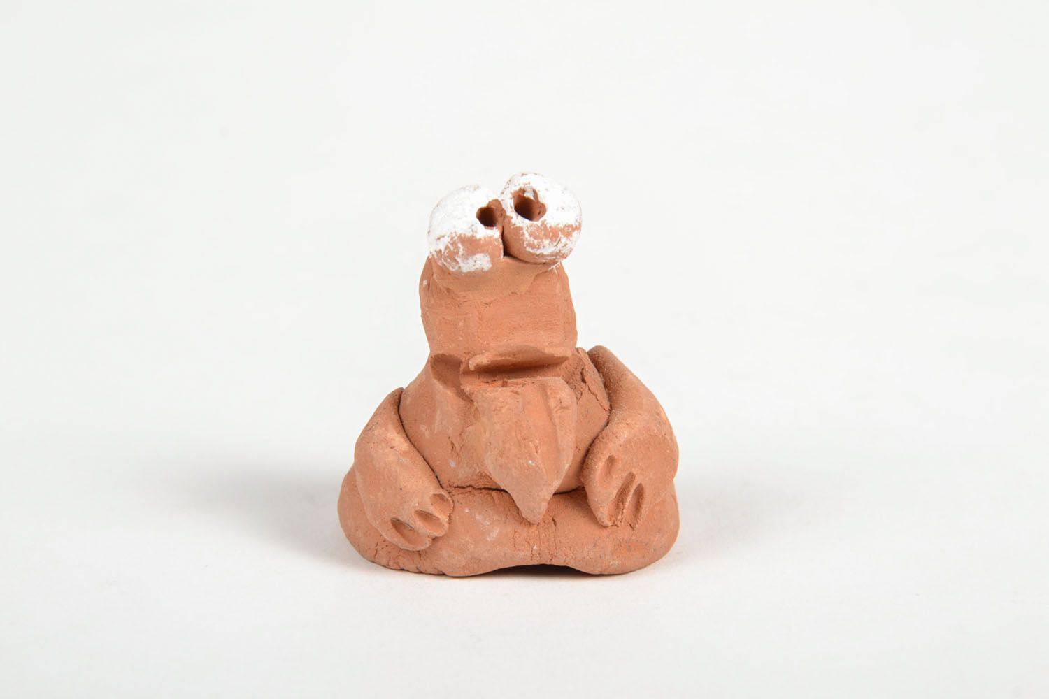 Statuetta divertente in argilla fatta a mano figurina decorativa in ceramica 
 foto 4