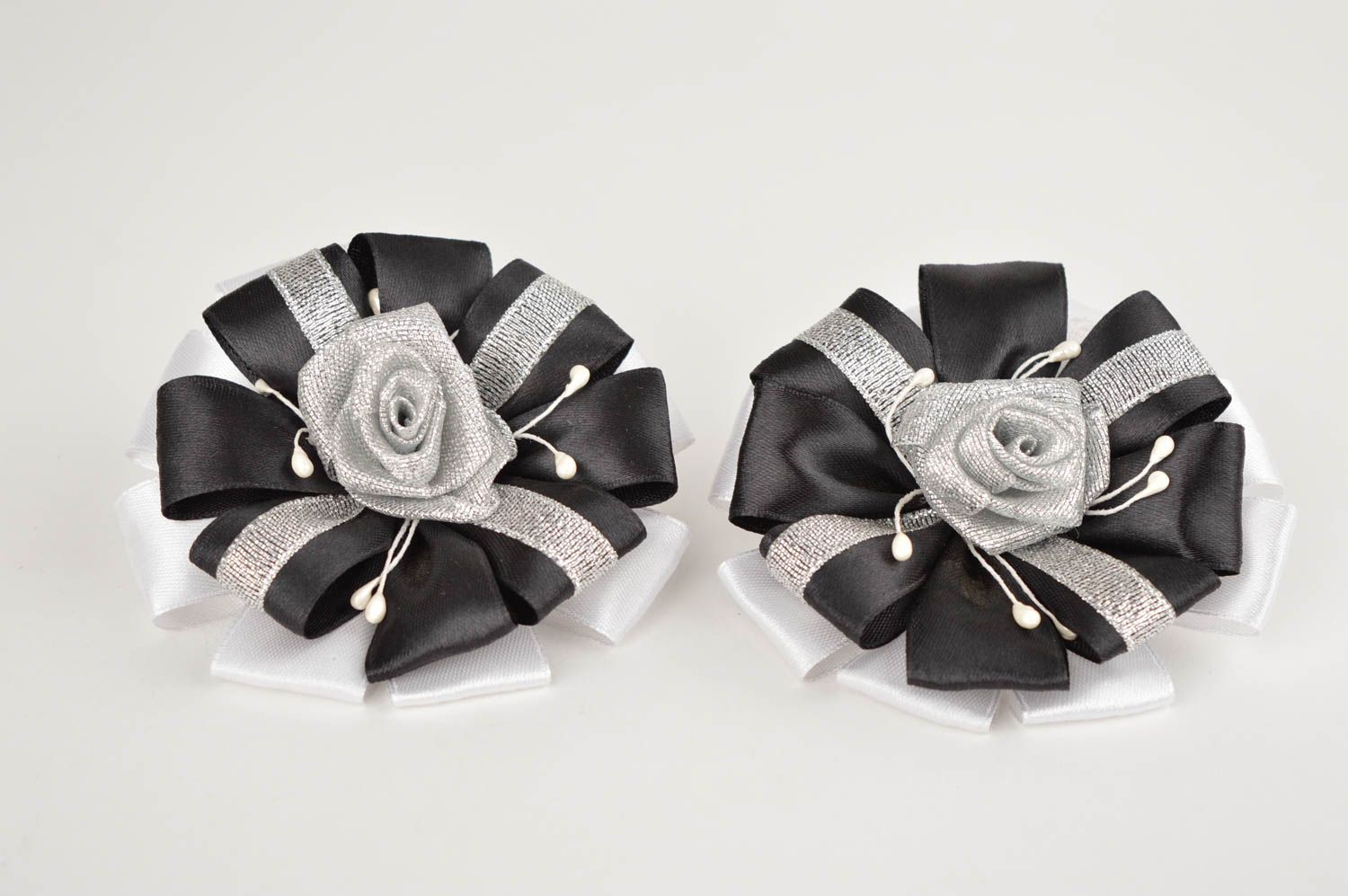 Handmade designer accessories 2 stylish cute scrunchies elegant hair ties photo 3