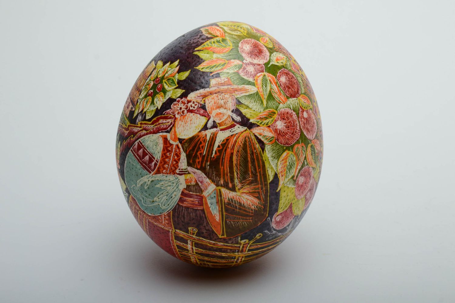 Яйцо с росписью воском ручная работа  фото 2