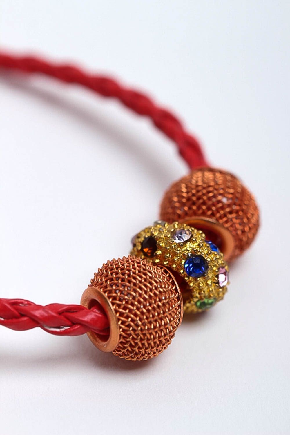 Дизайнерское украшение ручной работы браслет из бусин женский браслет авторский фото 3
