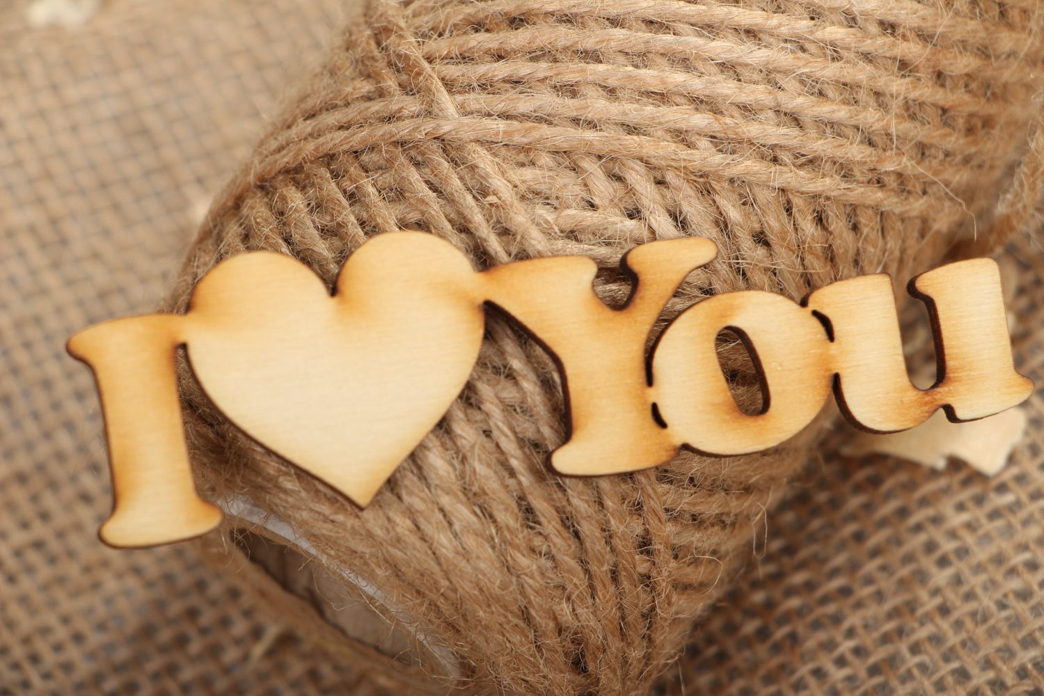 Plywood craft blank lettering I Love You photo 4