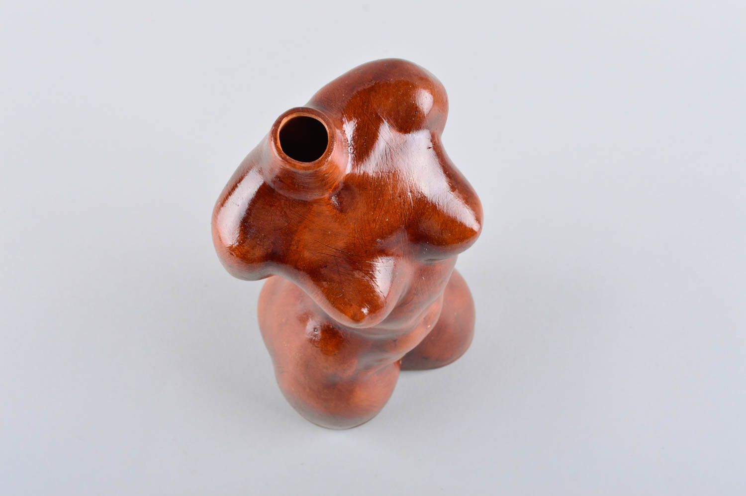 Handmade ceramic porcelain figurine vase in the shape of woman's body 1 lb photo 5