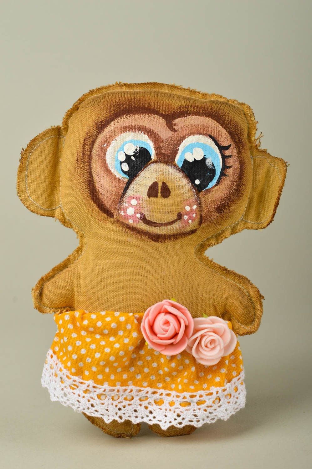Weiches Kuscheltier handmade Plüsch Affe Stoff Kuscheltier Geschenk für Kinder foto 5