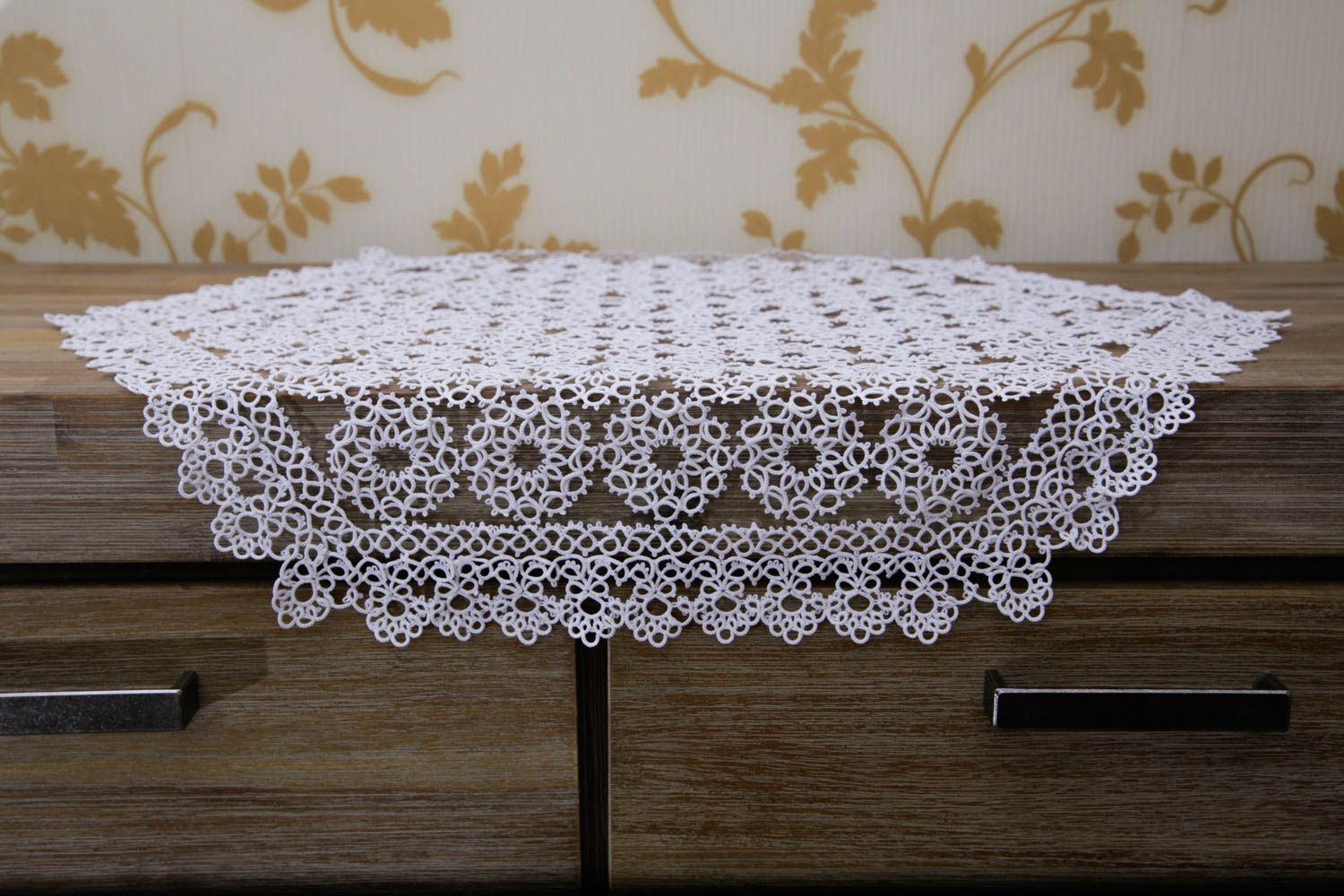 Servilleta tejida hecha a mano de algodón decoración de casa elemento decorativo foto 3