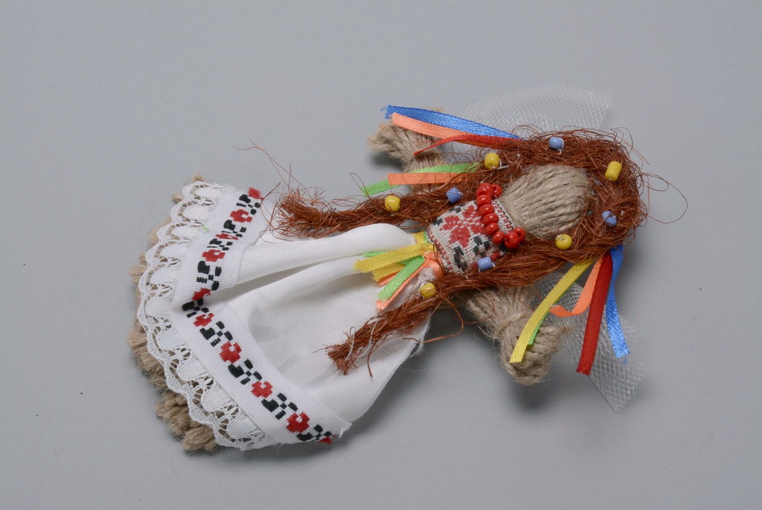 Bambola etnica fatta a mano bambola di stoffa talismano per la fortuna  foto 1