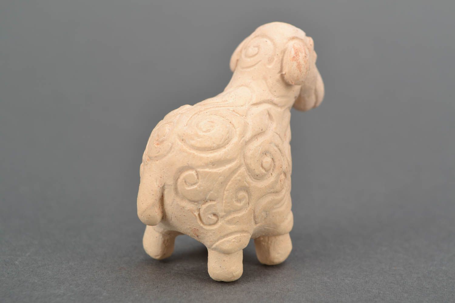 Figurine céramique faite main Mouton photo 4