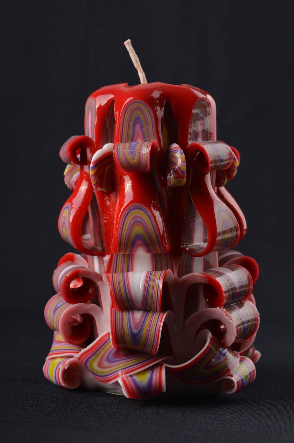 Vela decorativa hecha a mano decoración de casa vela de colores regalo original  foto 1