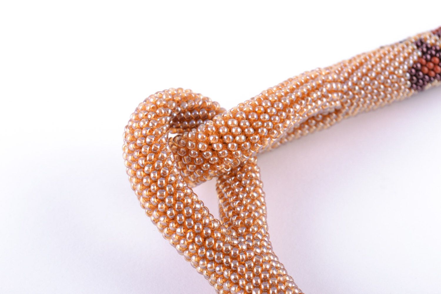 Accessoire collier en perles de rocaille fait main couleur léopard pour femme photo 3