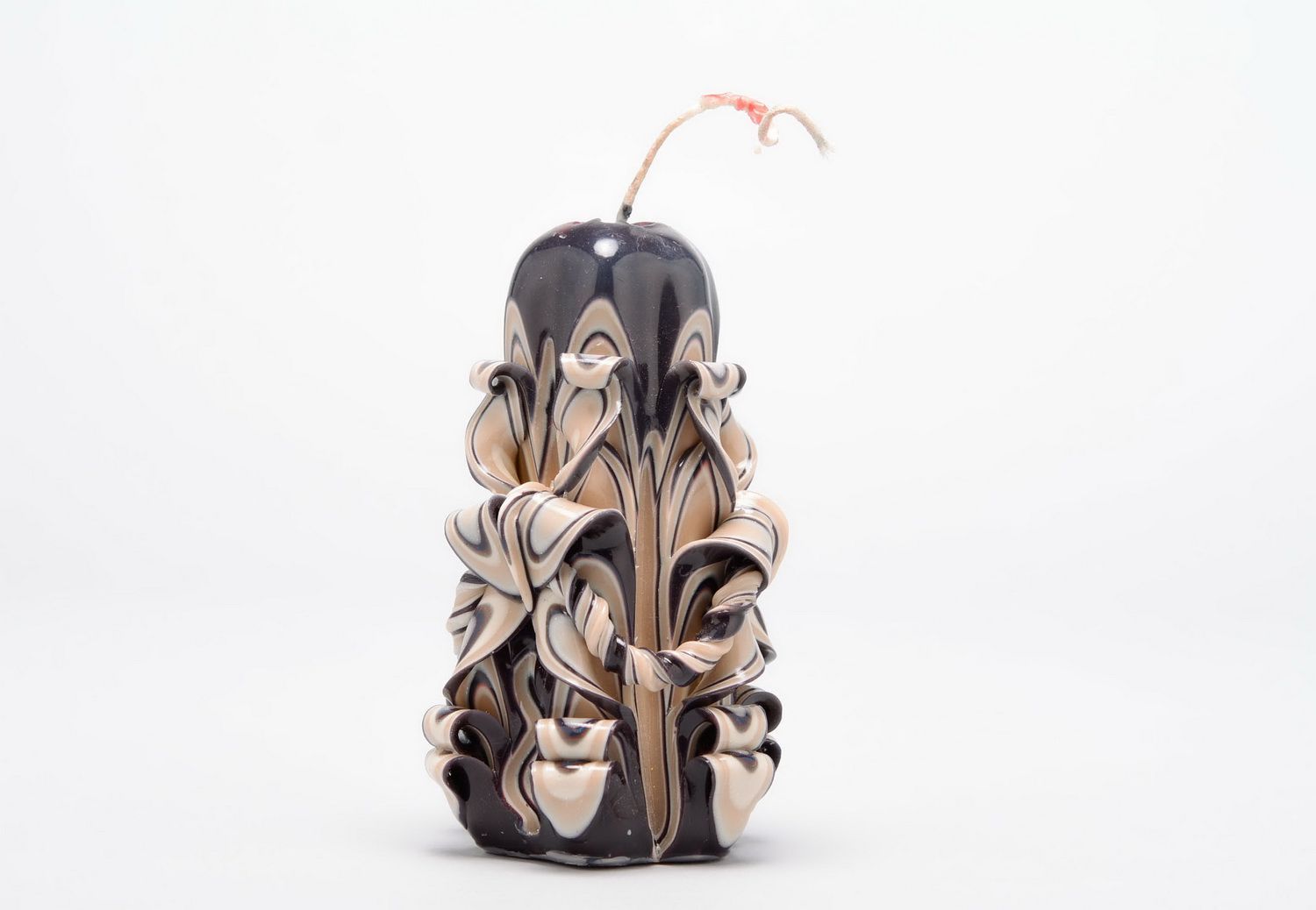 Carved candle made from cosmetic paraffin photo 1