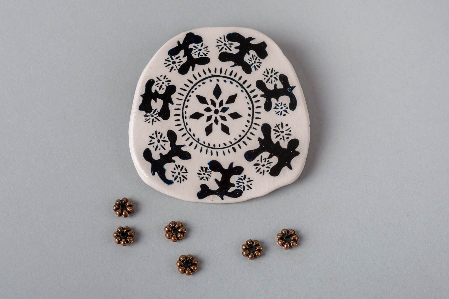Handmade Schmuck Brosche Keramik Schmuck Geschenk für Frauen Schmuck aus Ton foto 1