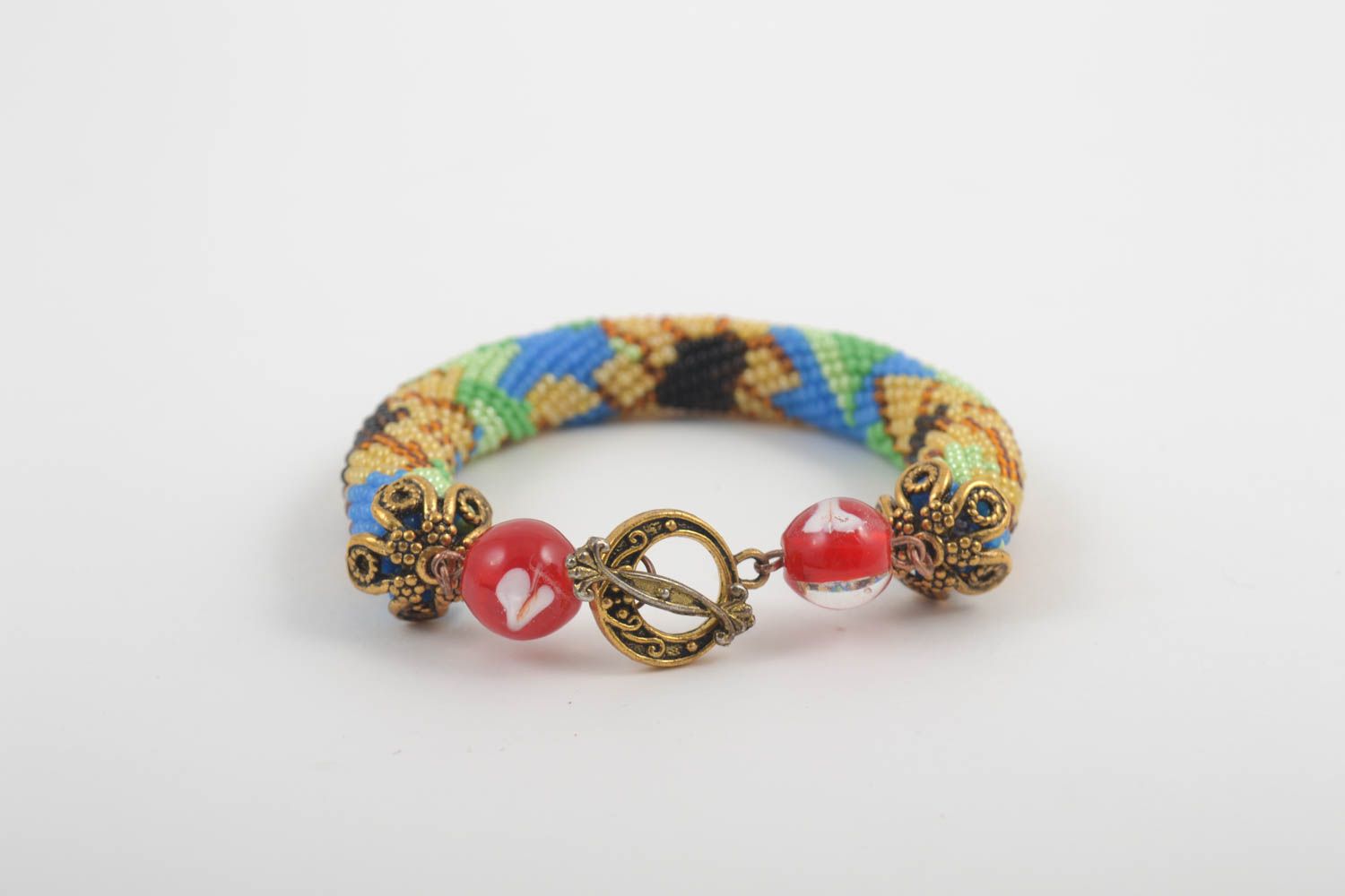 Pulsera de abalorios multicolor artesanal accesorio para mujer regalo original foto 2